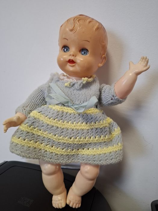 Papusa celuloid veche anii 1930-1950 Hong Kong 28 cm