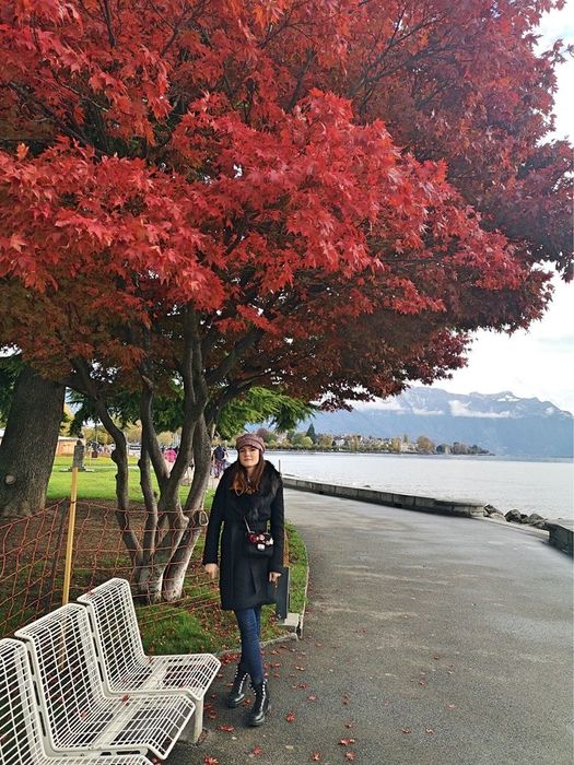 Zara вълнено палто с пухена яка и колан