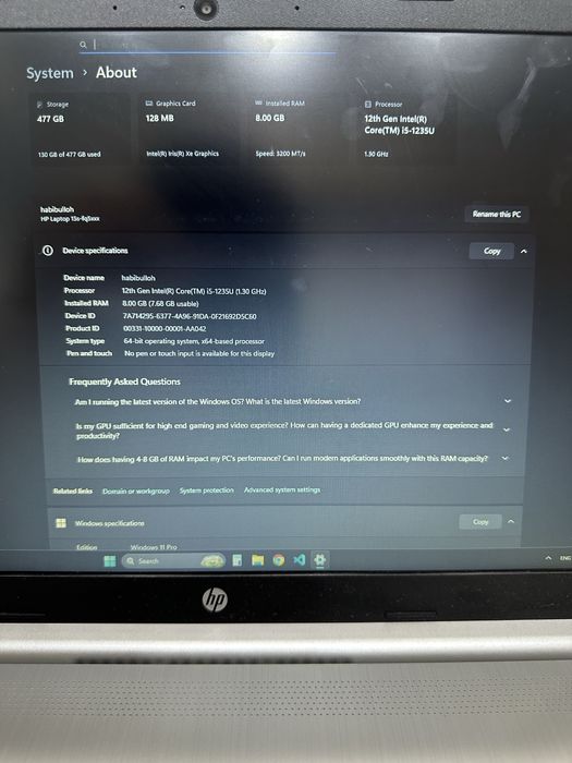 Hp noutbook core 4