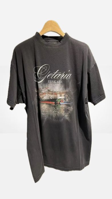 Tricou Balenciaga -Euskad– Oversized L, Gri, Nou cu etichetă