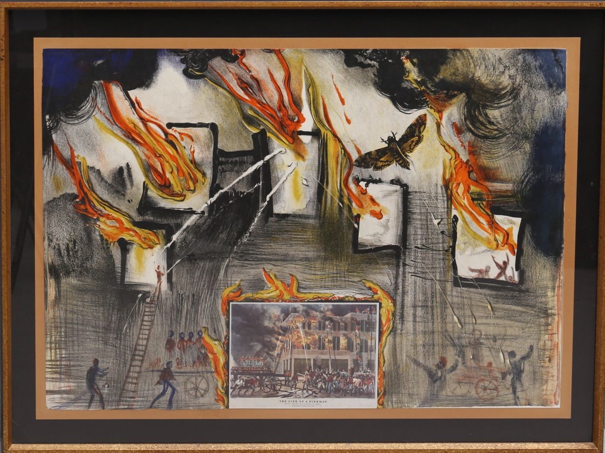 SALVADOR DALI  "Fire ! Fire ! Fire !" ,  I/L ,  1971  , litografie