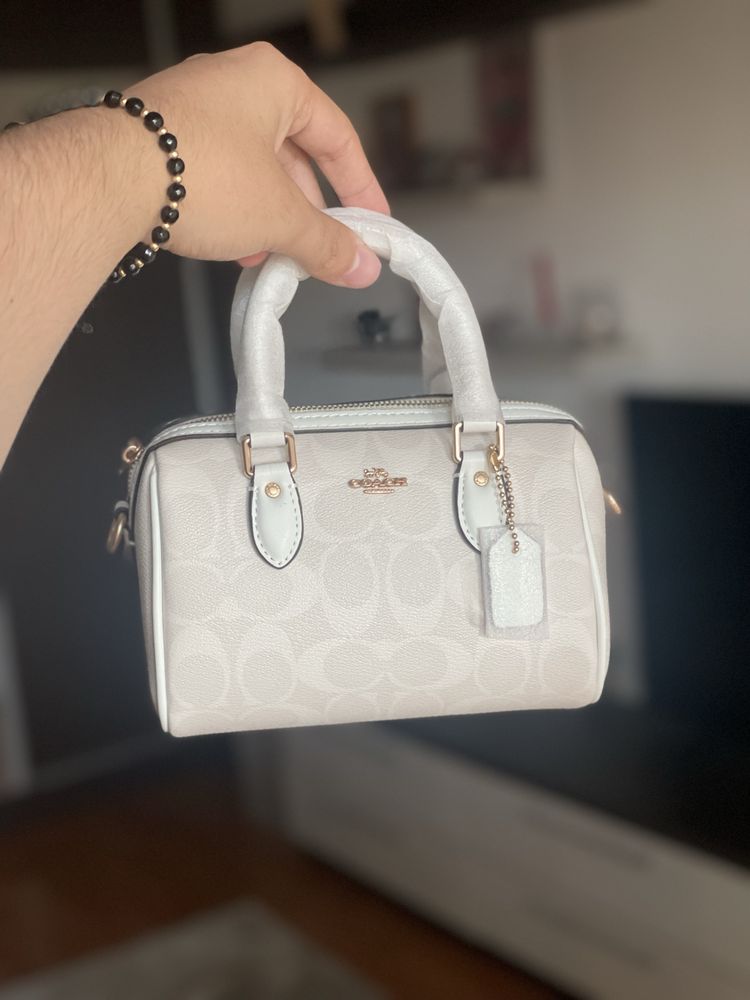 Geanta coach monogram bej/crem