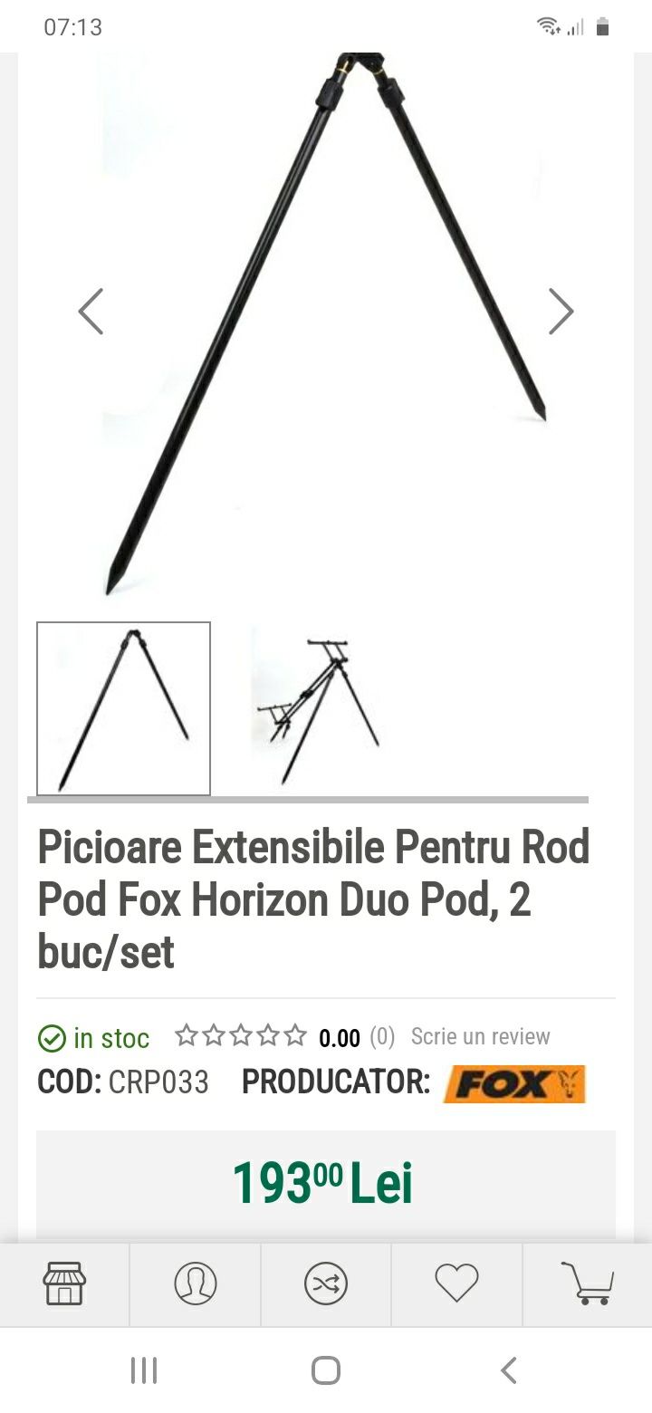 picioare extensibile pt rod pod fox 90-160cm