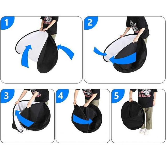 Складной фон Visico BP-028 2 в 1 (белый / серый) — 150×200 см, в чехле