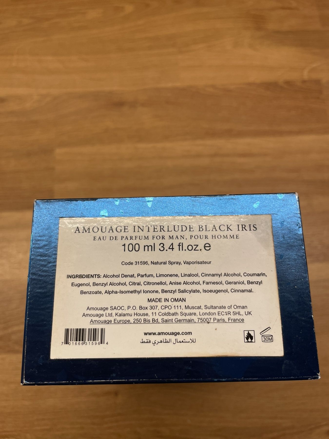 Amouage Interlude black iris 100ml parfum