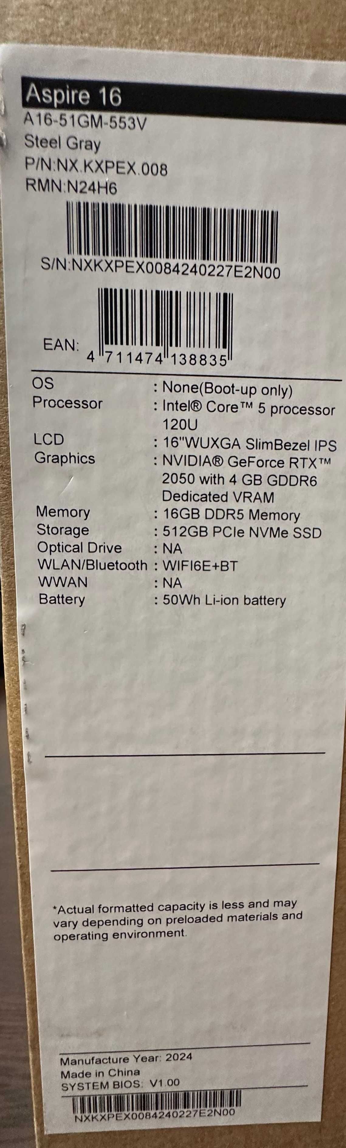 Acer Aspire 16 A16-51GM