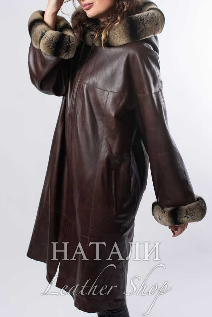 Дамско двустранно кожено манто Дея Brown