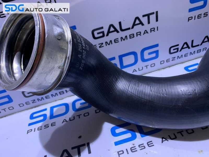 Furtun Conducta Presiune Aer Radiator Intercooler Mercedes Benz W203 C Class C270 2.7 CDI 2000 - 2007 Cod A2035280582