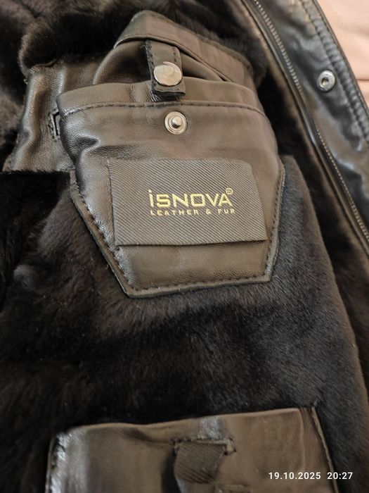 Продавам ново Оригинална кожена мъжка шуба от агнешка кожа