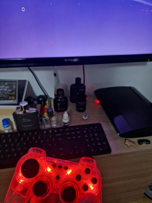 Controller wireless transparent LED – compatibil PS3, PS4, PC – ca nou