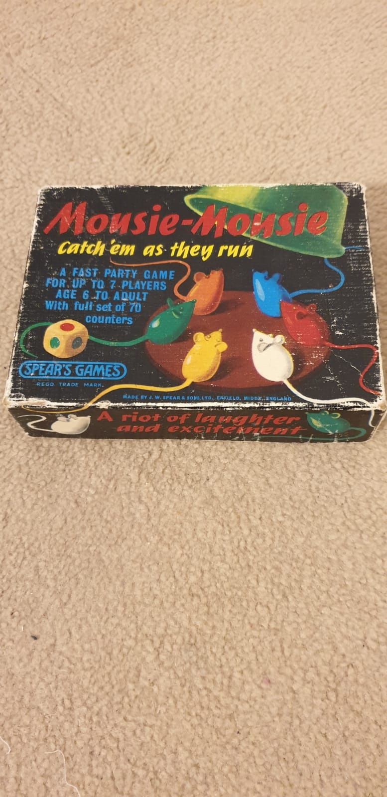 Joc jucarie originala vintage colectie Mousie Mousie Anglia 1960