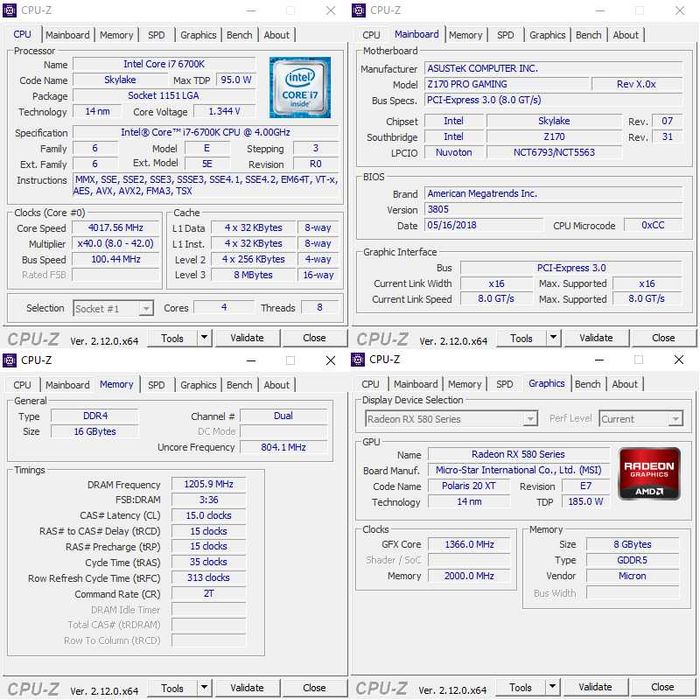 PC Gaming I7 6700K, RX 580, 16GB, 1TB SSD, Aqirys Sticla 4xaRGB+Teleco