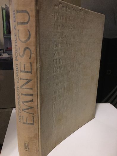 carte "dictionarul limbii poetice a lui Eminescu" Tudor Vianu 1968