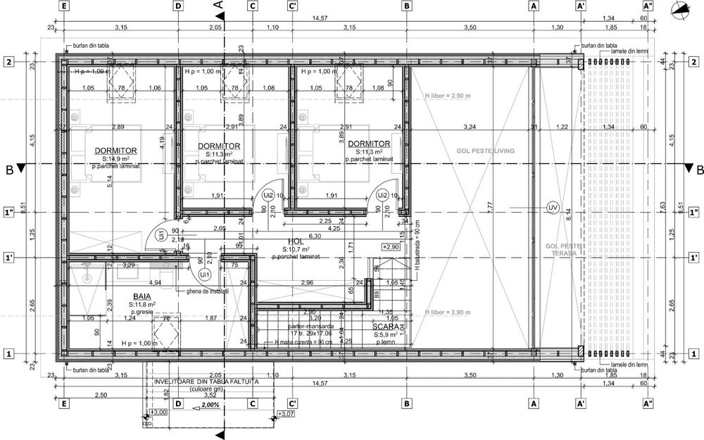 Cabana/ Casa de vacanta noua, standard NZeb Calatele Padure Belis