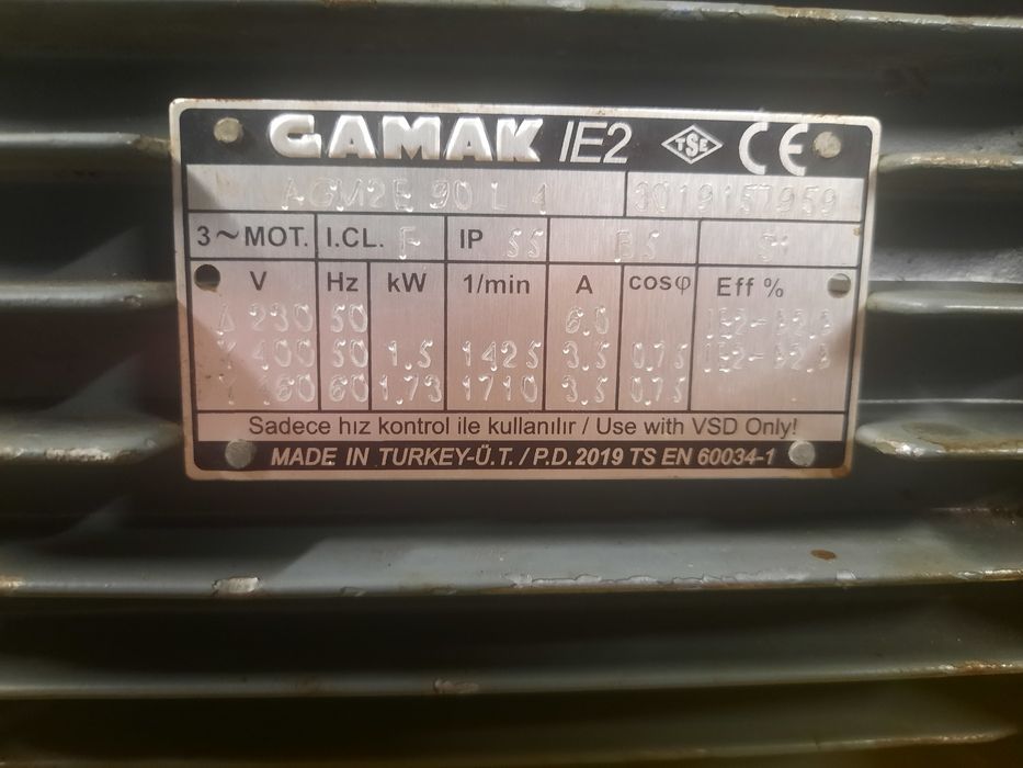 Motor electric trifazat 5,5 kw  3000 rotații