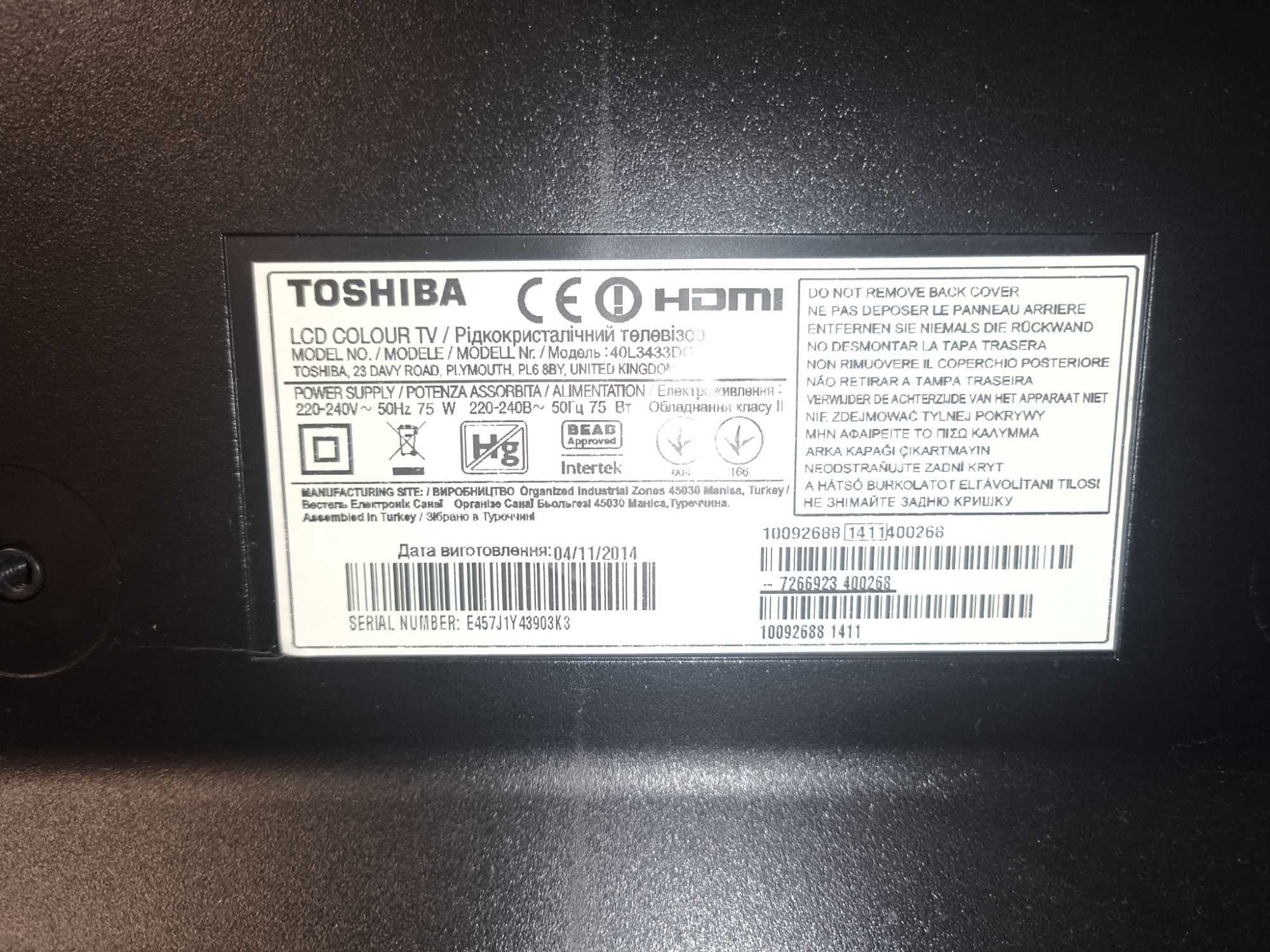 Телевизор Toshiba 40'