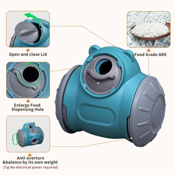 Akssup Интерактивна играчка за кучета, пъзел с форма на робот