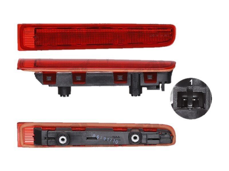 Stop frana suplimentar VW Transporter/Multivan (T5), 04.2003-2015, VW Transporter/Multivan (T6), 04.2015-2020 pentru modele cu 2 usi spate, partea Dreapta, TYC 15-0369-00-9, LED; de deasupra usii