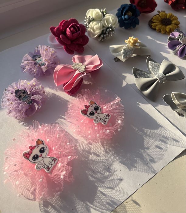 Заколки и резинки ручной работы детские