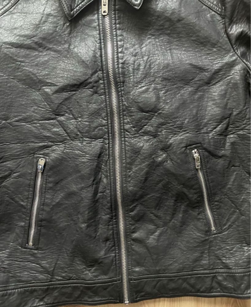 JACK & JONES / мъжко кожено яке XL
