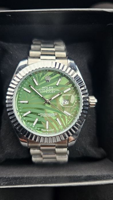 Datejust Olive Green Palm