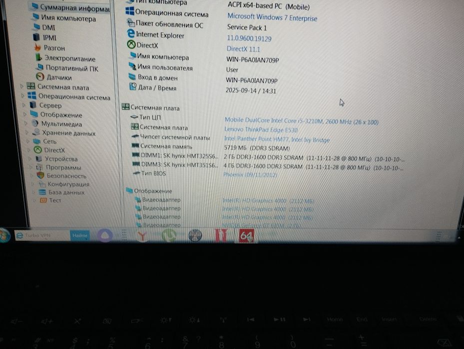 Ноутбук Lenovo ThinkPad Edge E530