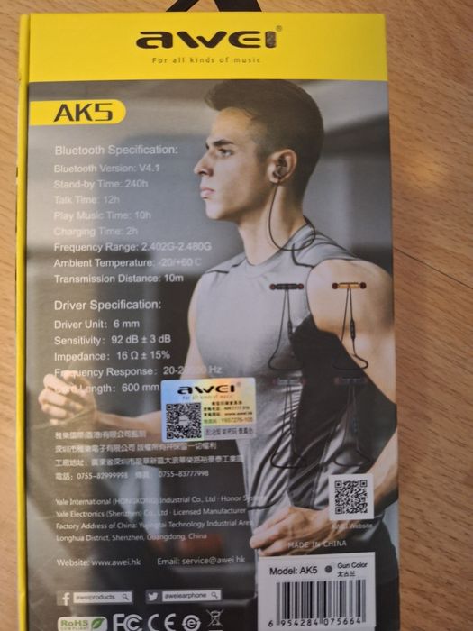 Casti Awei AK5 wireless