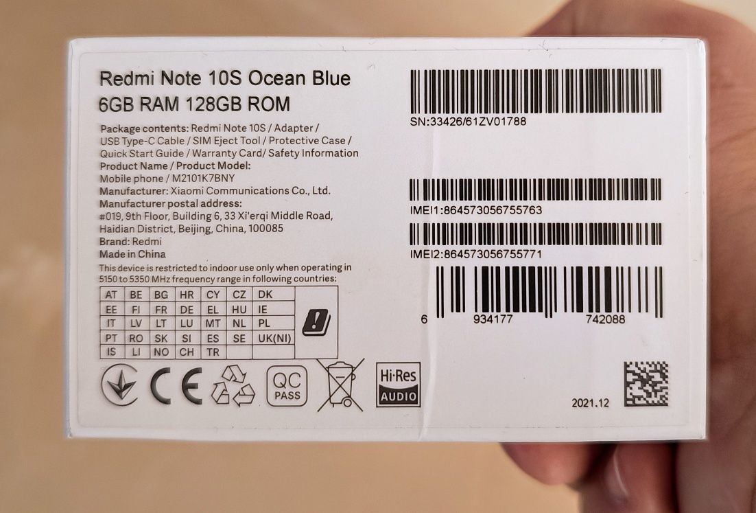 XIAOMI Redmi Note 10S Ocean Blue 6/128 GB Dual Sim la cutie