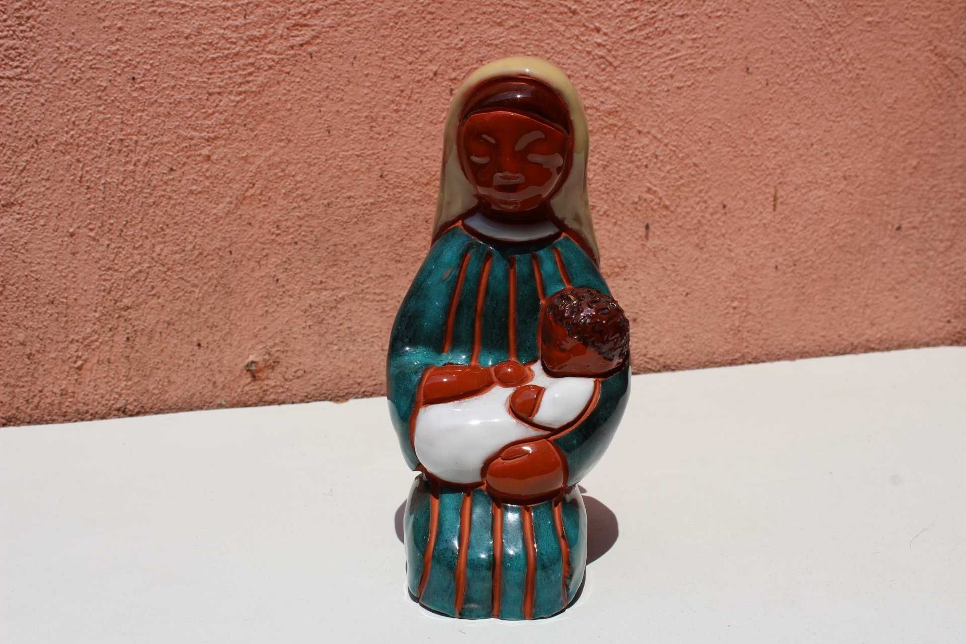 Fecioara Maria - Iisus, figurina ceramica Franta Ceramique Jouarre