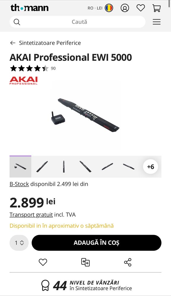 Akai EWI 5000 instrument de suflat electronic/ Nu saxofon/Nu trompetă