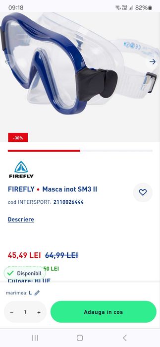 Ochelari de înot folositi de max 3 ori.