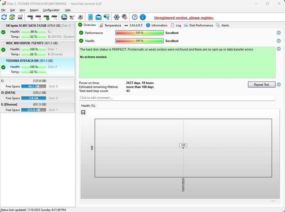 HDD Toshiba DT01ACA or Dell by HGST 1TB, 7200rpm, 32MB cache, SATA III