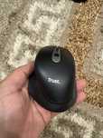 Mouse wireless Trust Ozaa, ergonomic, dual scroll, reincarcabil, Negru