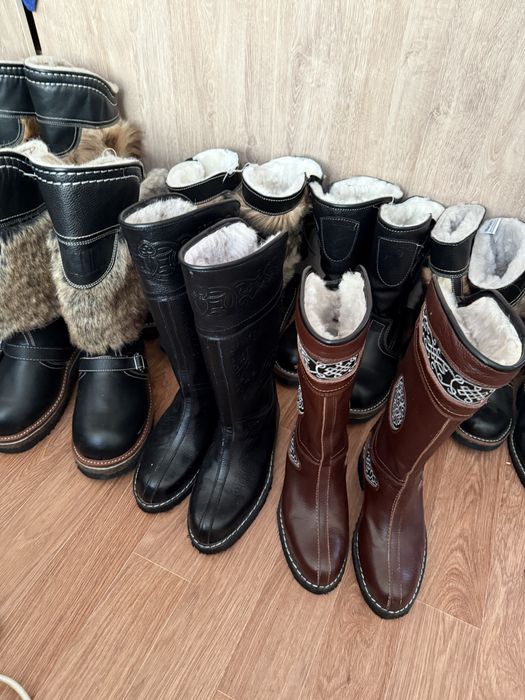 Монголский унты натуралная кожа и мех