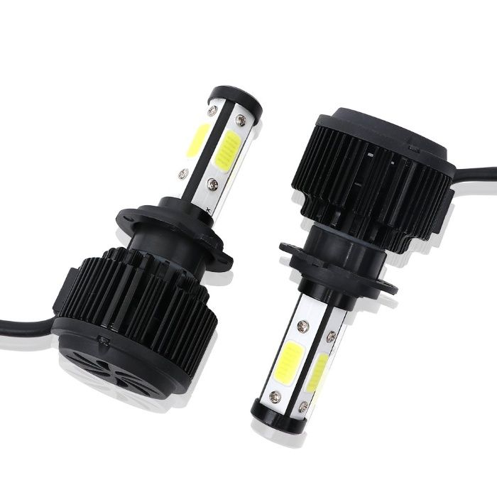 Гаранция H7 H4 LED фар автомобилна крушка 6000K 4 Cree ЛЕД страни