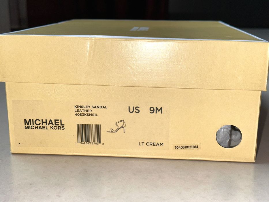 Кожени сандали Michael Kors, размер 40, цвят бежов