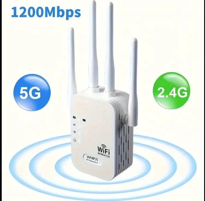 Amplificator extensor Dual Band 5GHz/2,4GHz wifi wireless 2,4GHZ/5GHZ
