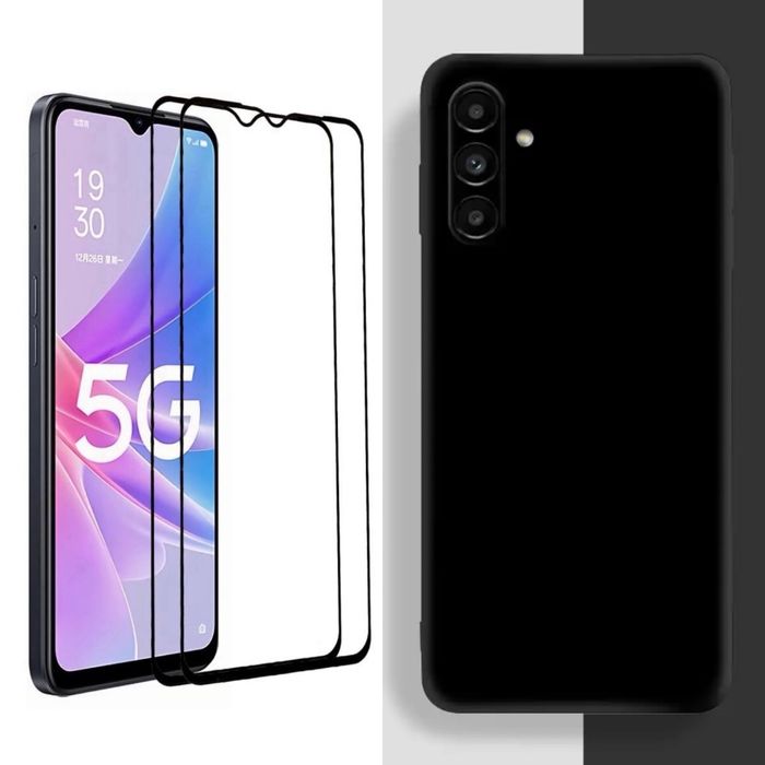 Husa Soft Catifea si Folie Sticla Samsung A05/A05S/A15/A25/A16/A36/A56