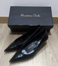 Pantofi piele NOI toc kitten Massimo Dutti, marime 37