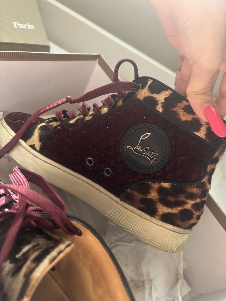 Christian Louboutin Leopard print sneakers marimea 37.5