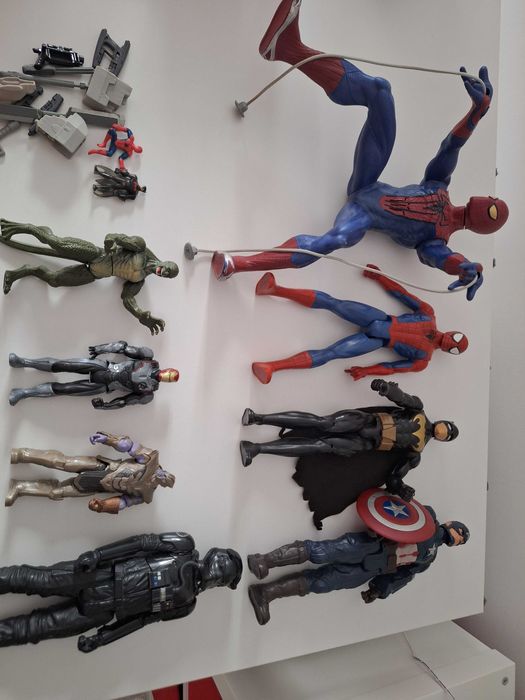 Set Marvel Spider Man Captain America Batman Iron Man