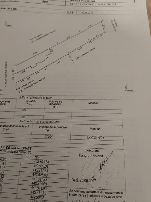 Vând casă paiantă și teren 509mp G. Coșbuc