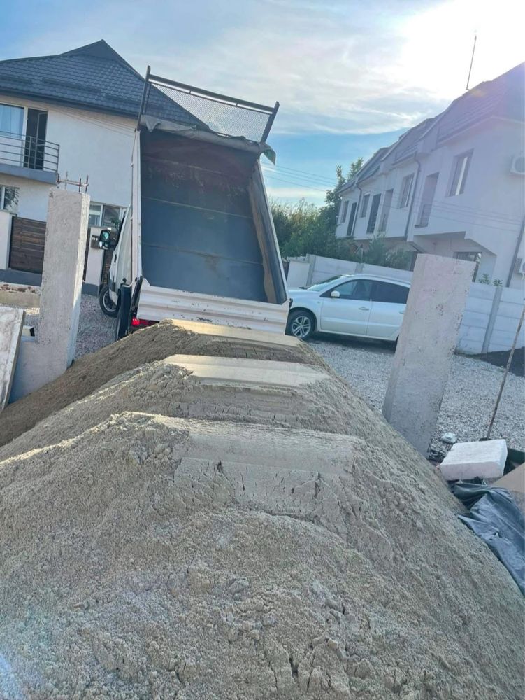 Nisip spalat Pietris Piatra Pamant negru vegetal Balastru Amestec beto