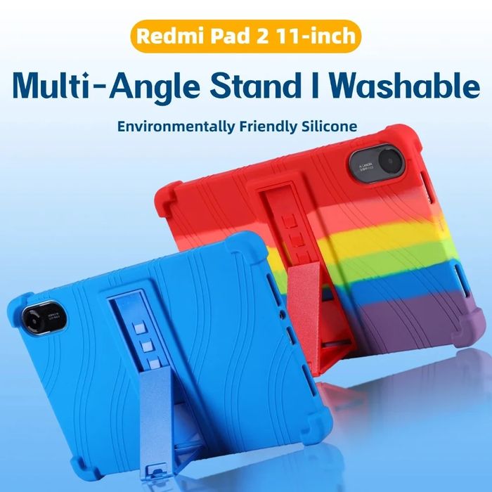 Xiaomi Redmi Pad 2 11" 2025 / Удароустойчив силиконов кейс със стойка