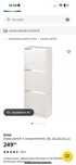 Pantofar Ikea 3 rafturi alb