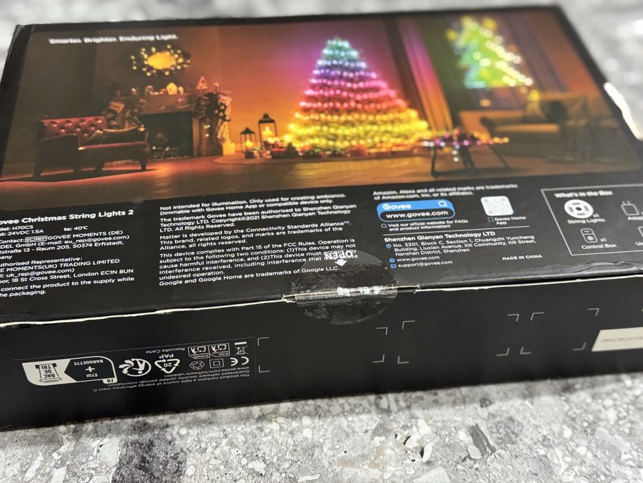 Instalatie Craciun Govee String Lights 2 - Smart WiFi, noi, sigilate