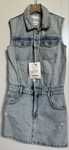 Rochie sarafan denim, fete, BACK TO SCHOOL, PULL&BEAR, XS