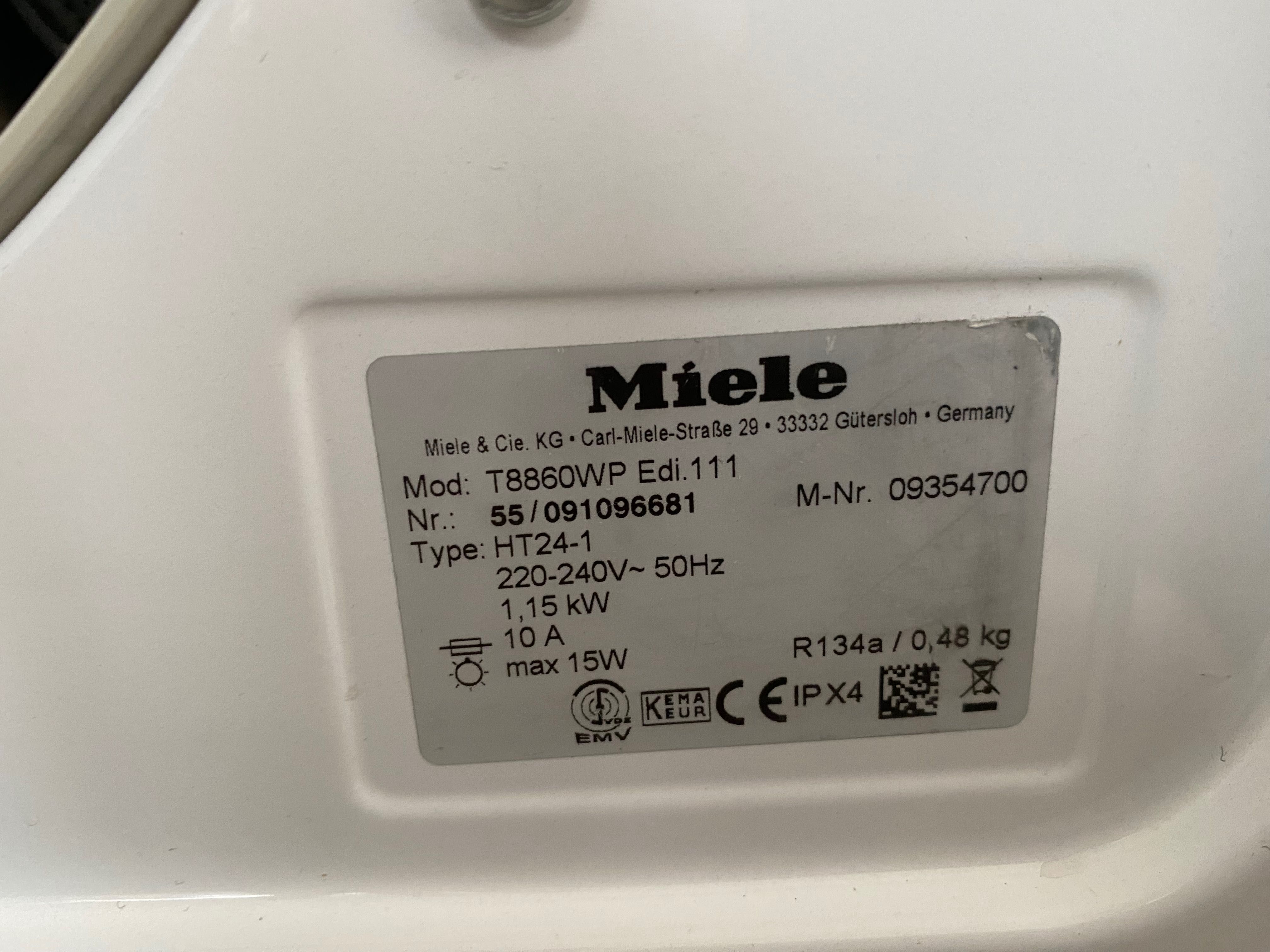 Сушилня Miele Edi 111-термопомпа,кондензна,8 кг,мод:Т8860 WP