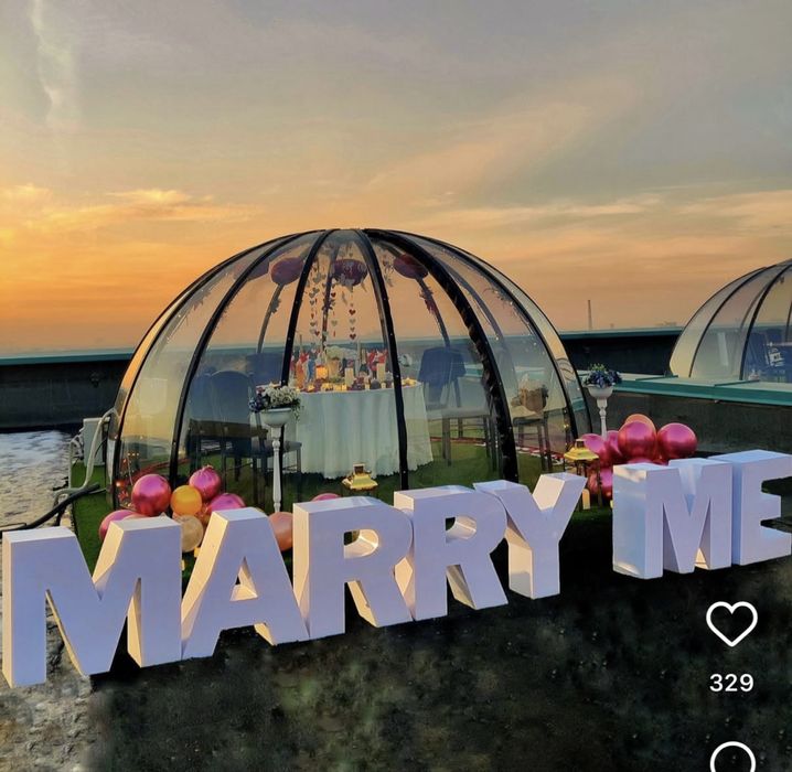 Буквы Marry me предложение рук и сердца