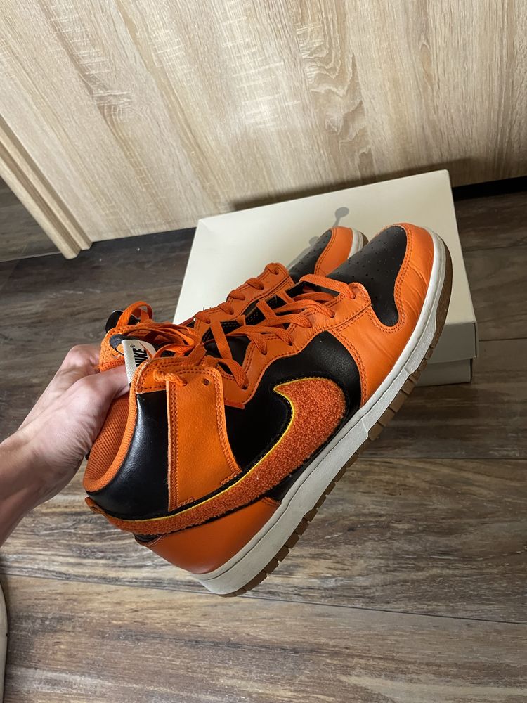 Nike Dunk High Black Safety Orange